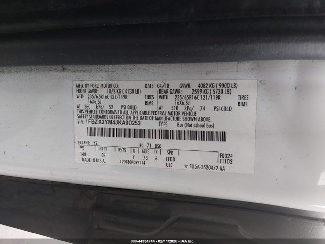Ford Transit-350 Xlt 2018 1FBZX2YM4JKA90253 Image 9