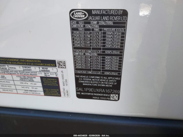 SAL1P9EUXRA167269 Land Rover Range Rover Sport Se