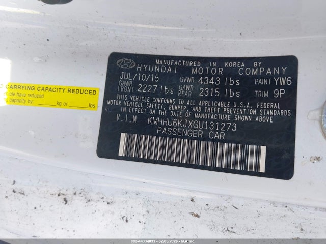 KMHHU6KJXGU131273 Hyundai Genesis
