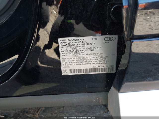 2018 AUDI Q5 WA1ANAFY0J2213880 Photo 8