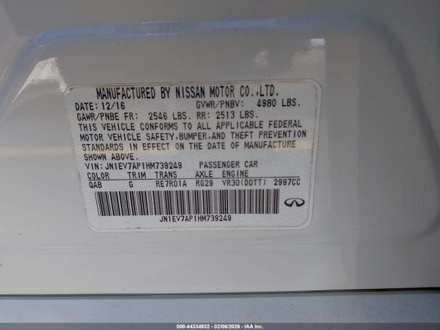 2017 INFINITI Q50 JN1EV7AP1HM739249 Photo 8