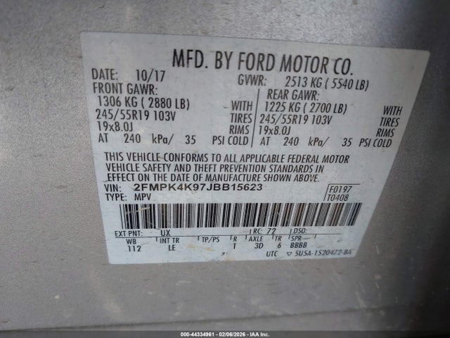 2018 FORD EDGE 2FMPK4K97JBB15623 Photo 8