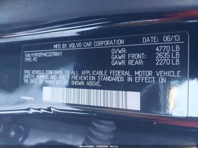 YV1612FH4E2276641 Volvo S60 T5