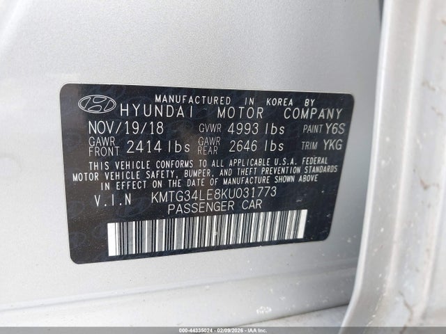 2019 GENESIS G70 KMTG34LE8KU031773 Photo 8