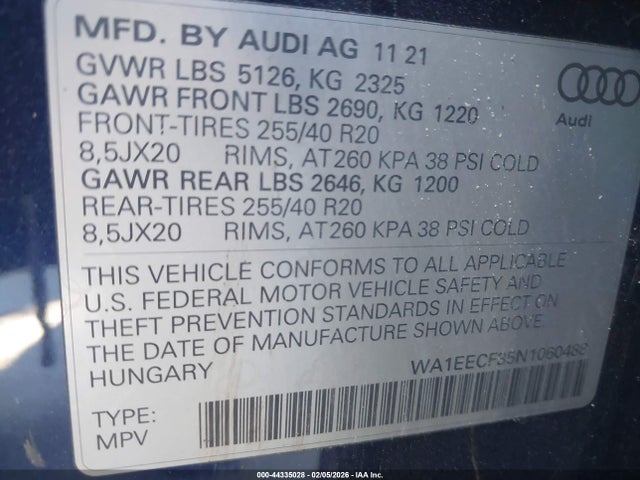 2022 AUDI Q3 WA1EECF35N1060488 Photo 8