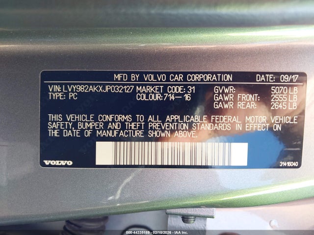 2018 VOLVO S90 LVY982AKXJP032127 Photo 8