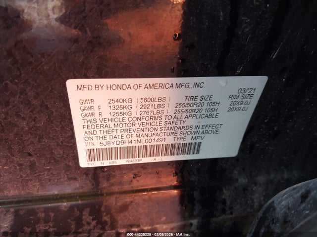 Продаж на аукціоні авто 2022 Acura Mdx Technology Package, vin: 5J8YD9H41NL001491, номер лоту: 44335225