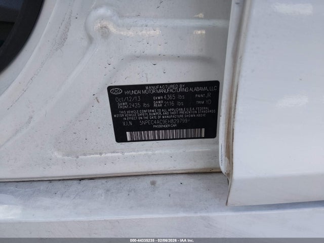 Hyundai Sonata Limited 2014 5NPEC4AC9EH829799 Image 9
