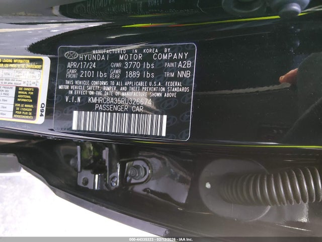 Aukcja sprzedaży 2024 Hyundai Venue Sel, vin: KMHRC8A35RU326674, numer aukcji: 44335323