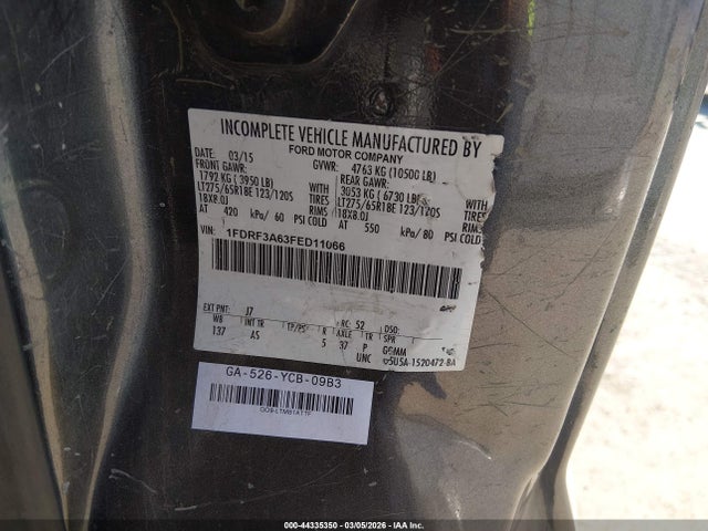 Ford F-350 Xl 2015 1FDRF3A63FED11066 Image 8