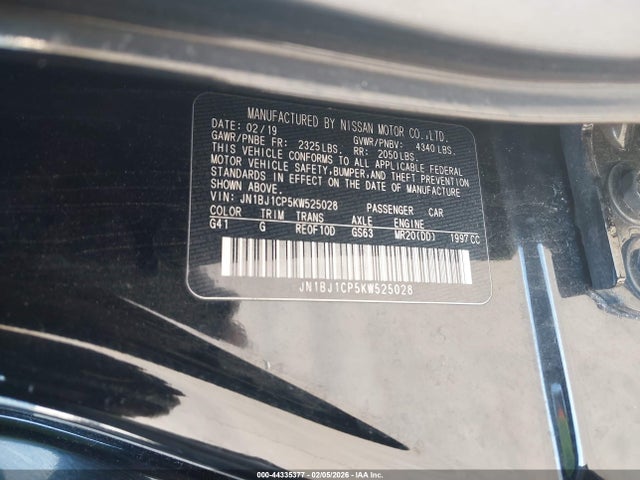 JN1BJ1CP5KW525028 Nissan Rogue Sport S