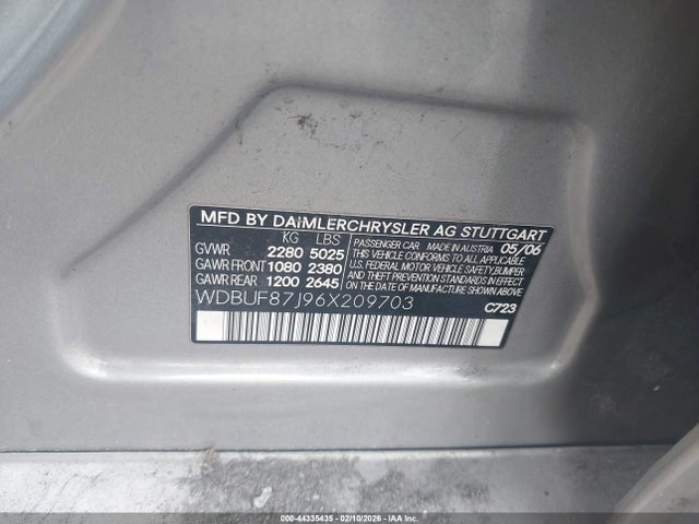 Продажа на аукционе авто 2006 Mercedes-benz E 350 4matic, vin: WDBUF87J96X209703, номер лота: 44335435