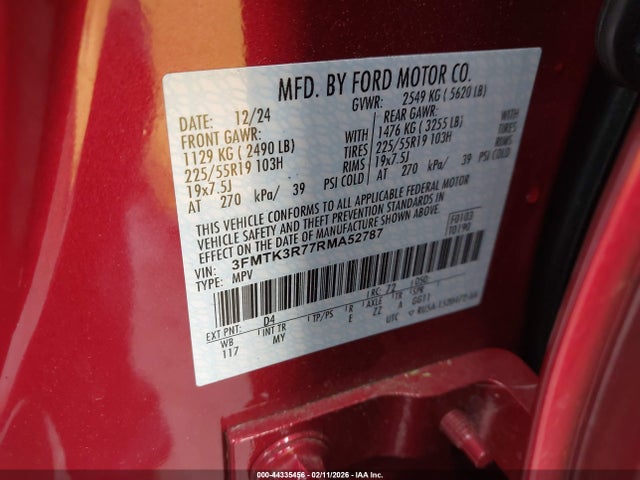 3FMTK3R77RMA52787 Ford Mustang Mach-e Premium