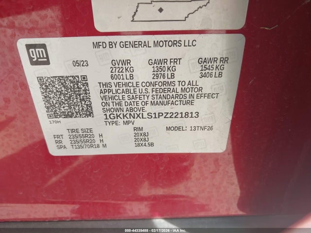 1GKKNXLS1PZ221813 GMC Acadia Awd Denali