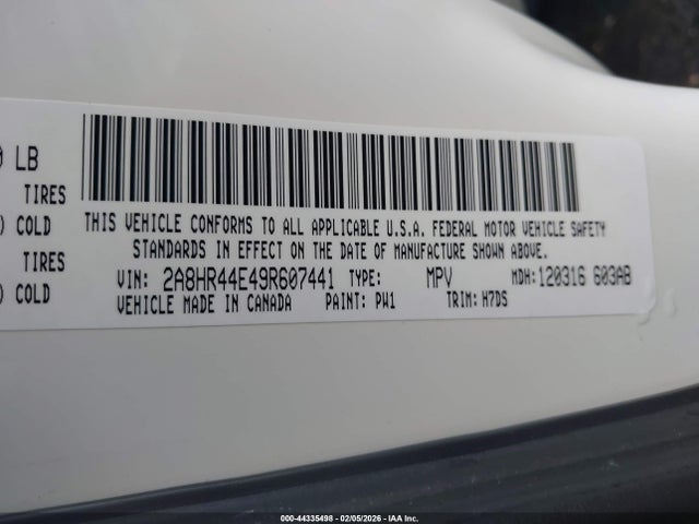 2009 CHRYSLER TOWN & COUNTRY 2A8HR44E49R607441 Photo 8
