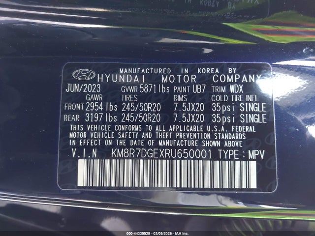 Продажа на аукционе авто 2024 Hyundai Palisade Calligraphy, vin: KM8R7DGEXRU650001, номер лота: 44335528