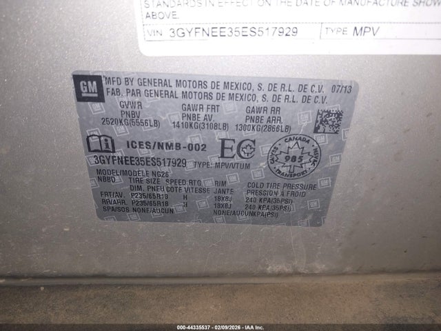 2014 CADILLAC SRX 3GYFNEE35ES517929 Photo 8