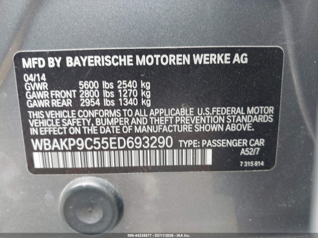 2014 BMW 550I WBAKP9C55ED693290 Photo 8