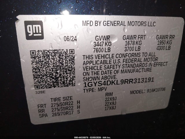 2024 CADILLAC ESCALADE 1GYS4DKL9RR313191 Photo 8