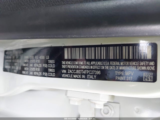 Jeep Renegade Limited 2015 ZACCJBDT4FPC27396 Image 9