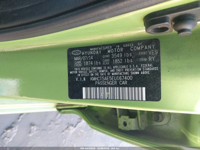Hyundai ACCENT GS 2014 KMHCT5AE5EU167400 Image 9