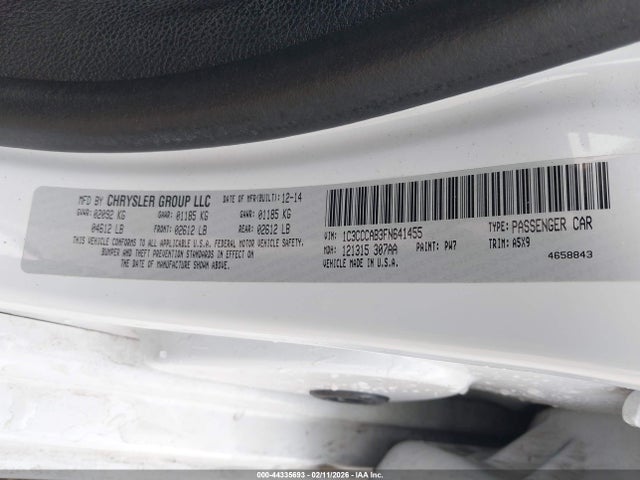 Chrysler 200 Limited 2015 1C3CCCAB3FN641455 Image 9