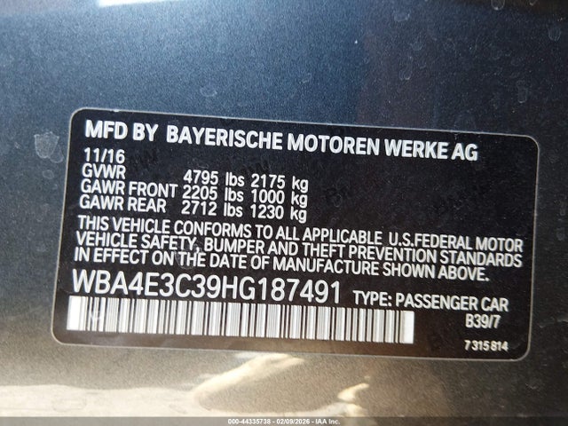 WBA4E3C39HG187491 BMW 440i Gran Coupe