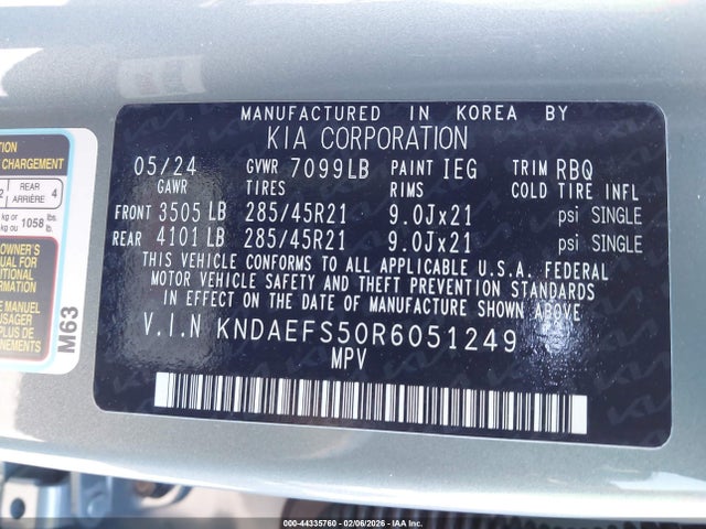2024 KIA EV9 KNDAEFS50R6051249 Photo 8