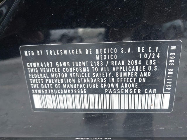 3VW5X7BUXSM029965 Volkswagen Jetta 1.5t S