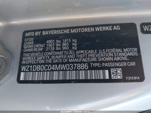 2021 TOYOTA GR SUPRA WZ1DB0C04MW037886 Photo 8