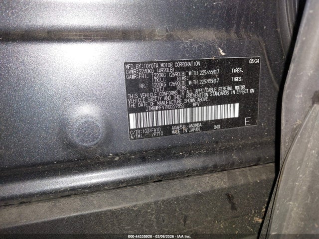 JTMRWRFV7RD227852 Toyota Rav4 Hybrid Xle