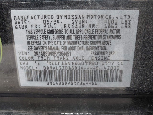 Nissan Sentra Sr Xtronic Cvt 2024 3N1AB8DV8RY364451 Image 9