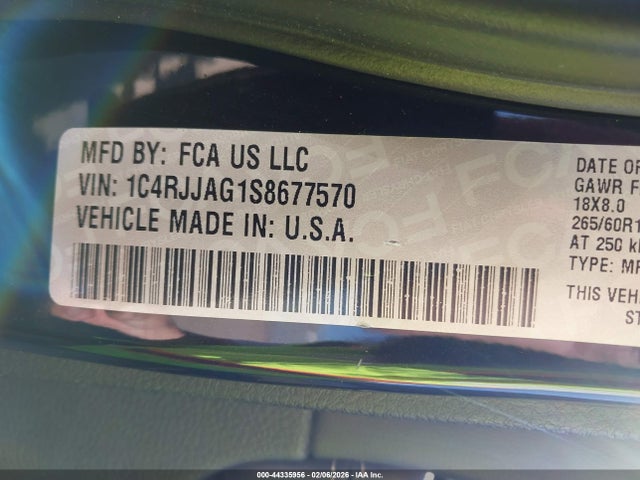 2025 Jeep Grand Cherokee L Altitude X 4x2 მანქანა იყიდება აუქციონზე, vin: 1C4RJJAG1S8677570, აუქციონის ნომერი: 44335956