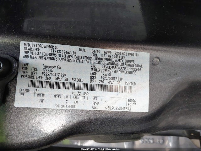 Ford C-max Energi Sel 2015 1FADP5CU7FL112266 Image 9
