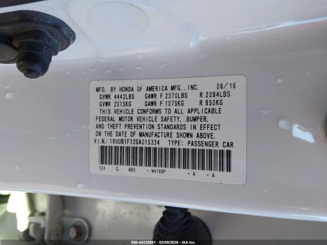 Продажа на аукционе авто 2016 Acura Tlx, vin: 19UUB1F32GA015334, номер лота: 44335981