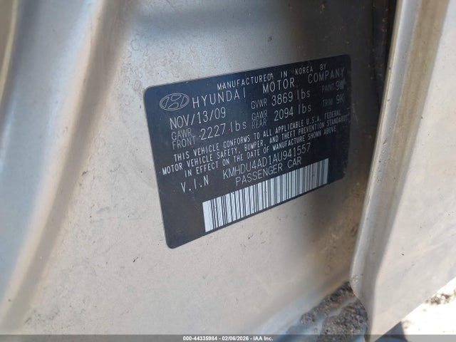 2010 HYUNDAI ELANTRA KMHDU4AD1AU941557 Photo 8