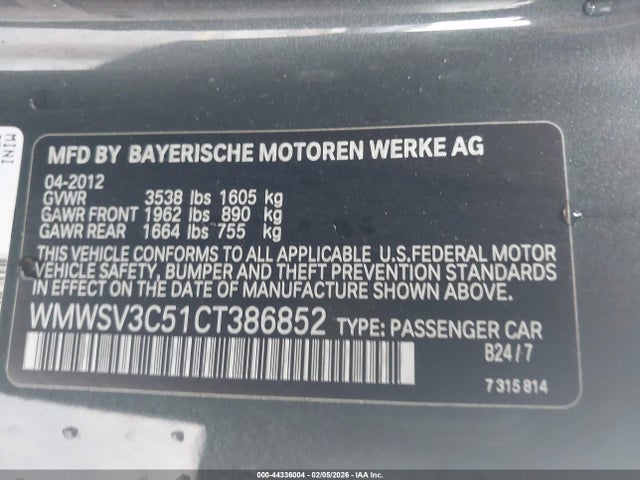 2012 MINI COOPER S WMWSV3C51CT386852 Photo 8