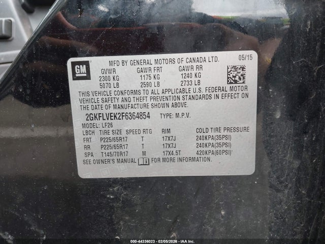 2GKFLVEK2F6364854 GMC Terrain Sle-1