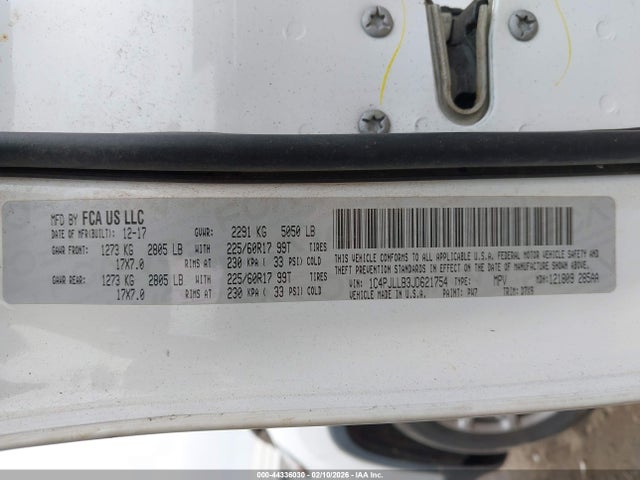 2018 JEEP CHEROKEE 1C4PJLLB3JD621754 Photo 8