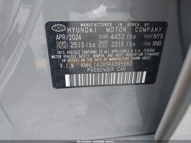 KMHL14JA5RA395983 Hyundai SONATA SEL