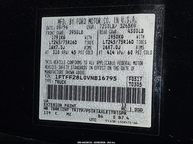 1997 FORD F-250 1FTFF28L0VNB16795 Photo 8