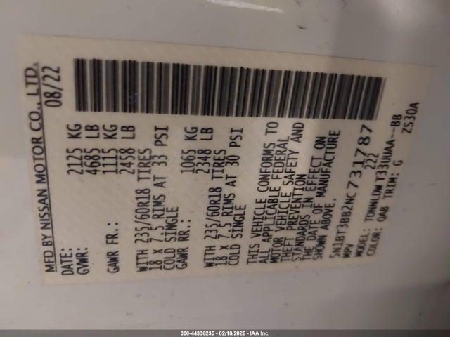 2022 NISSAN ROGUE 5N1BT3BB2NC731787 Photo 8