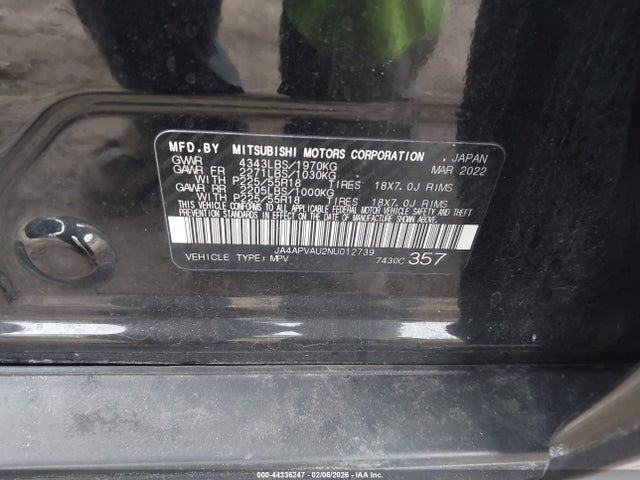 2022 MITSUBISHI OUTLANDER SPORT JA4APVAU2NU012739 Photo 8