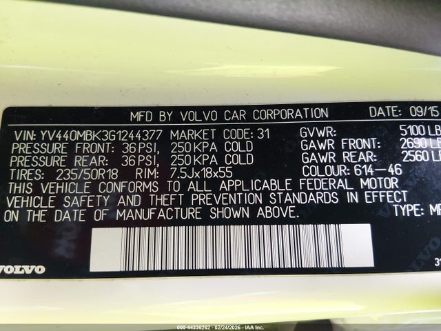 2016 VOLVO XC70 YV440MBK3G1244377 Photo 8