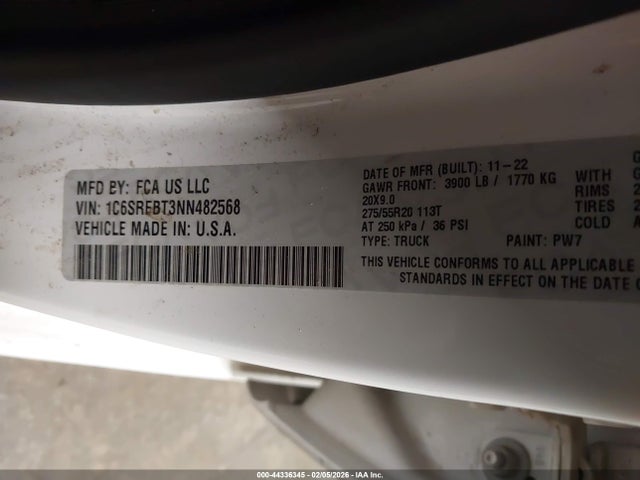 2022 RAM 1500 1C6SRFBT3NN482568 Photo 8