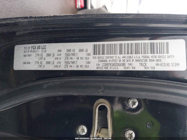 RAM 1500 Tradesman 2016 1C6RR7KG0GS260386 Image 9