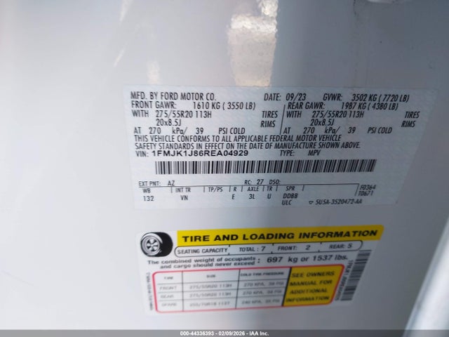 Ford Expedition Xlt Max 2024 1FMJK1J86REA04929 Image 9