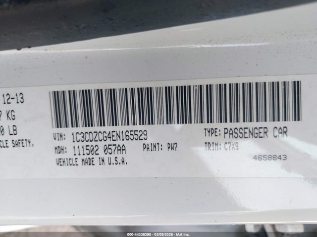 1C3CDZCG4EN165529 Dodge Avenger Sxt