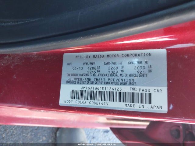 Продаж на аукціоні авто 2014 Mazda Mazda6 I Grand Touring, vin: JM1GJ1W64E1124125, номер лоту: 44336505