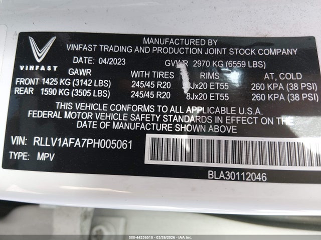 Vinfast Vf 8 Plus 2023 RLLV1AFA7PH005061 Image 9